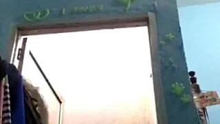 indonesian girl relaxes in bath on webcam