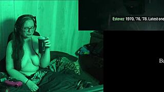 Look at that naked brunette playing at the lake house! So sexy!