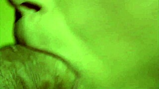 Blonde geisha dances and gives handjob to satisfy her master. In night club.