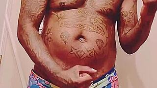 fat cock black dude blows his load before meeting sugar mama