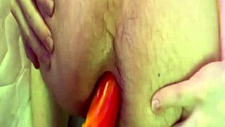 Intense big cock pegging with anal toys and domination