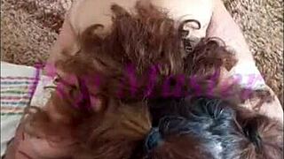 First time pegging my fat MILF friend's pussy with strap-on