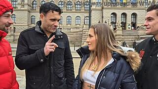 I get double anal fucked by silvia dellai in fake pool, swallowing cum