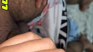 Sexy girlfriend handjob after blowjob then fuck tight pussy