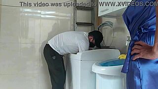 Housewife teases repairman fixing washer, igniting forbidden desires and intense arousal