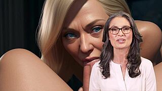 A mom and her stepson play football together