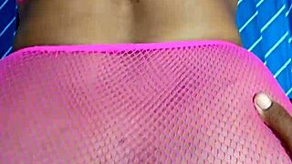 Greedy pussy winks with anal plug teasingly