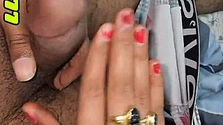 Sexy girlfriend handjob after blowjob then fuck tight pussy