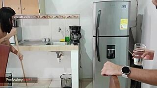 The woman pleased the worker repairing her house with a kind gesture.