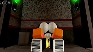 Two FNAF Roblox Sluts Bent Over For Doggystyle Fucking And Cowgirl Riding