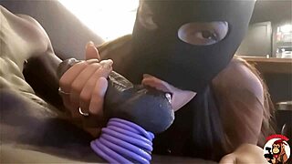 masked latina babe, you getting your ass destroyed by that big dick?
