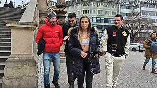 I get double anal fucked by silvia dellai in fake pool, swallowing cum