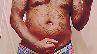 fat cock black dude blows his load before meeting sugar mama