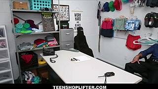 Petite Blonde Teen Delilah Day Caught Shoplifting, Clothes Under Hijab, Fucked By Officer