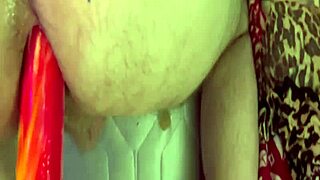 Intense big cock pegging with anal toys and domination
