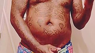 fat cock black dude blows his load before meeting sugar mama