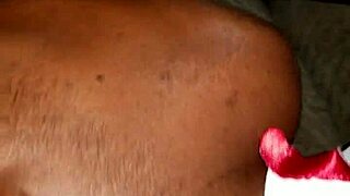 my girlfriend, a horny amateur, sucks my black cock in homemade blowjob session