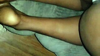 my girlfriend, a horny amateur, sucks my black cock in homemade blowjob session