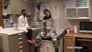 I am jasmine rose in the remote interrogation center with dr tampa, getting humiliated with dildos and handcuffs.