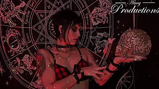 Gothic Girl and Her Ritual to Have Sex with Her Boyfriend!