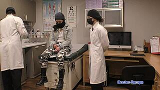 I am jasmine rose in the remote interrogation center with dr tampa, getting humiliated with dildos and handcuffs.