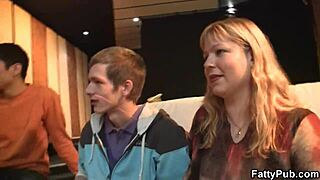 Watch this fatty get her ass fucked in a wild group session!