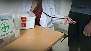 Doctor secretly giving blowjob in clinic