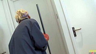 The Cleaning Lady's Amazing Blowjob And Intense Fucking While She Works