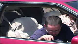 Watch This Hot Redhead Hitchhiker Get Rough Double Penetration Outdoors!