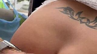 Masturbating With Lisa On The Balcony, Flashing Her Holiday Body Outdoors.