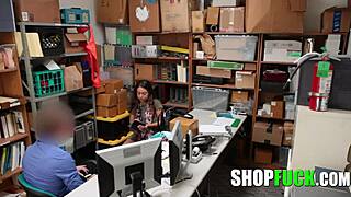 Teen thief gets punished with rough fucking for stealing underwear in the shop