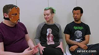 Naughty kitten enters the asshole asylum for some awkward treatment.