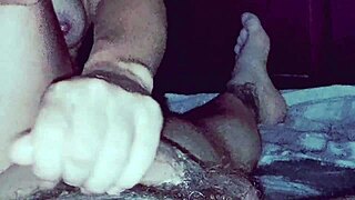 watch this naked milf jerk off her slut wife on hidden cam