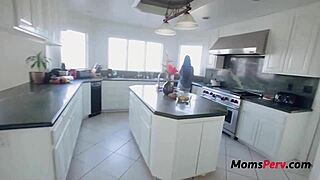 Busty Milf Step Mom Enjoys Cooking In The Kitchen - Brooke Beretta