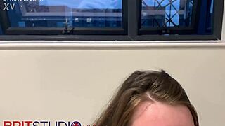 Gorgeous British 18 Year Old Sucks Cock and Plays with Cum