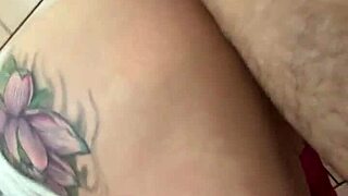 In the bathroom, he flashes his dick and cums on her face during the adventure.