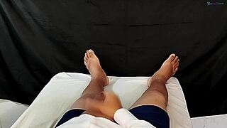 Excited thinking ex girlfriend jerking off