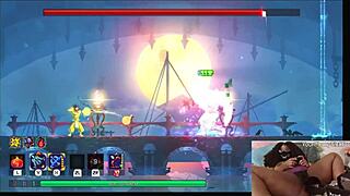 Chubby Ebony Gamer Girl Gets Fucked With Dildo While Playing Video Game