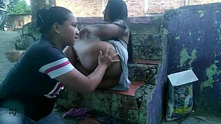 Hot anal and pussy fucking on the street