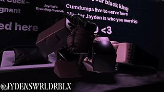 Fucking that snowbunny fan on Roblox with a massive black monster cock for intense interracial action!