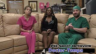 Dr. Tampa fucks student interns while they giggle in the hospital