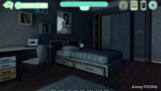 Stepbrother catches stepsis masturbating, then she deepthroats his huge cock and lets him fuck her - Kimmytoons