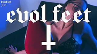 giving you a foot fetish experience with elegant choking, deepthroat, and toe sucking.