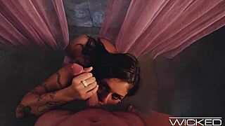 hot inked lingerie brunette babe gets fast doggystyle fuck