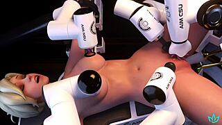 Mercy Cums Repeatedly And Gets Knocked Up By Dominant AI.