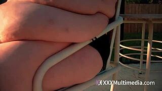 obese ssbbw ivy davenport gets her fat rolls stuck in a chair