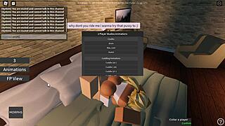 roblox slut sucks and fucks a big dick hardcore