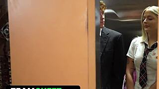 Trapped in elevator, horny guy uses me as sex toy freeuse.