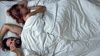 how our morning routine unfolds in bed with girlfriend and stockings
