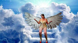 angelic granny elegance sucking cock in style